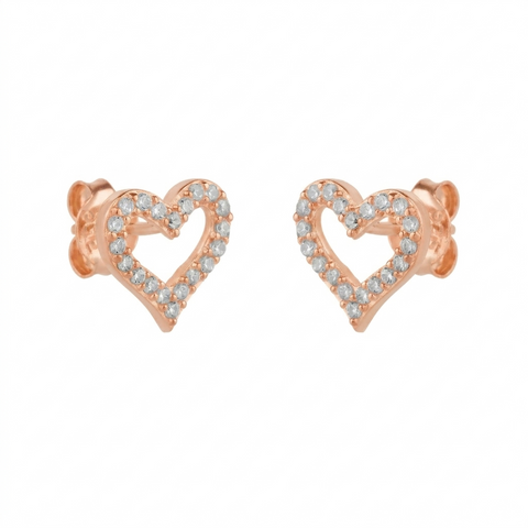Heart Sterling Silver Stud Earrings