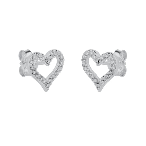 Heart Sterling Silver Stud Earrings
