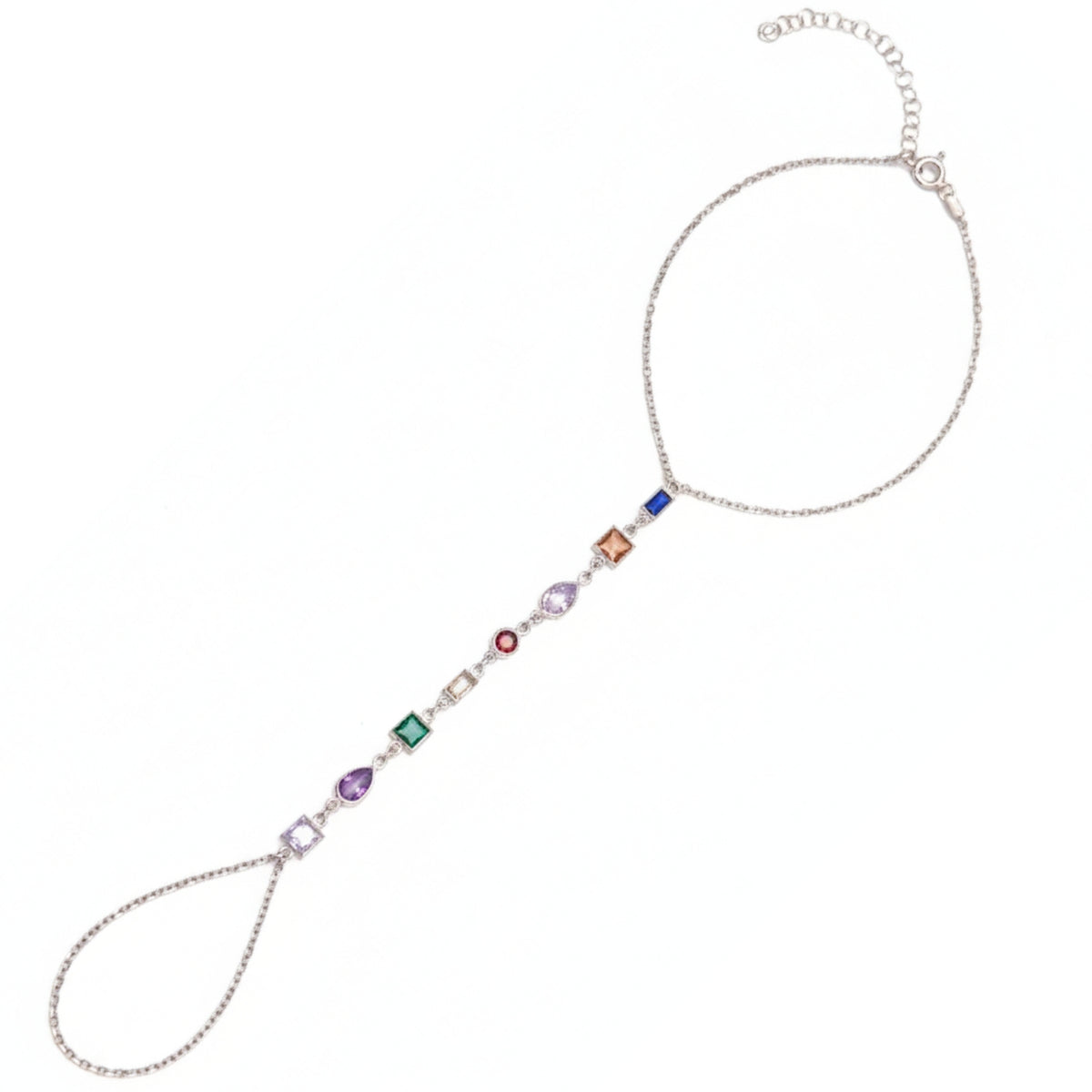 Sterling Silver Kaledioscope Hand Chain