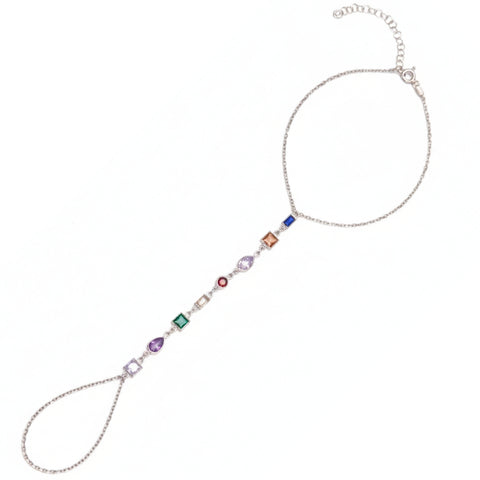 Sterling Silver Kaledioscope Hand Chain