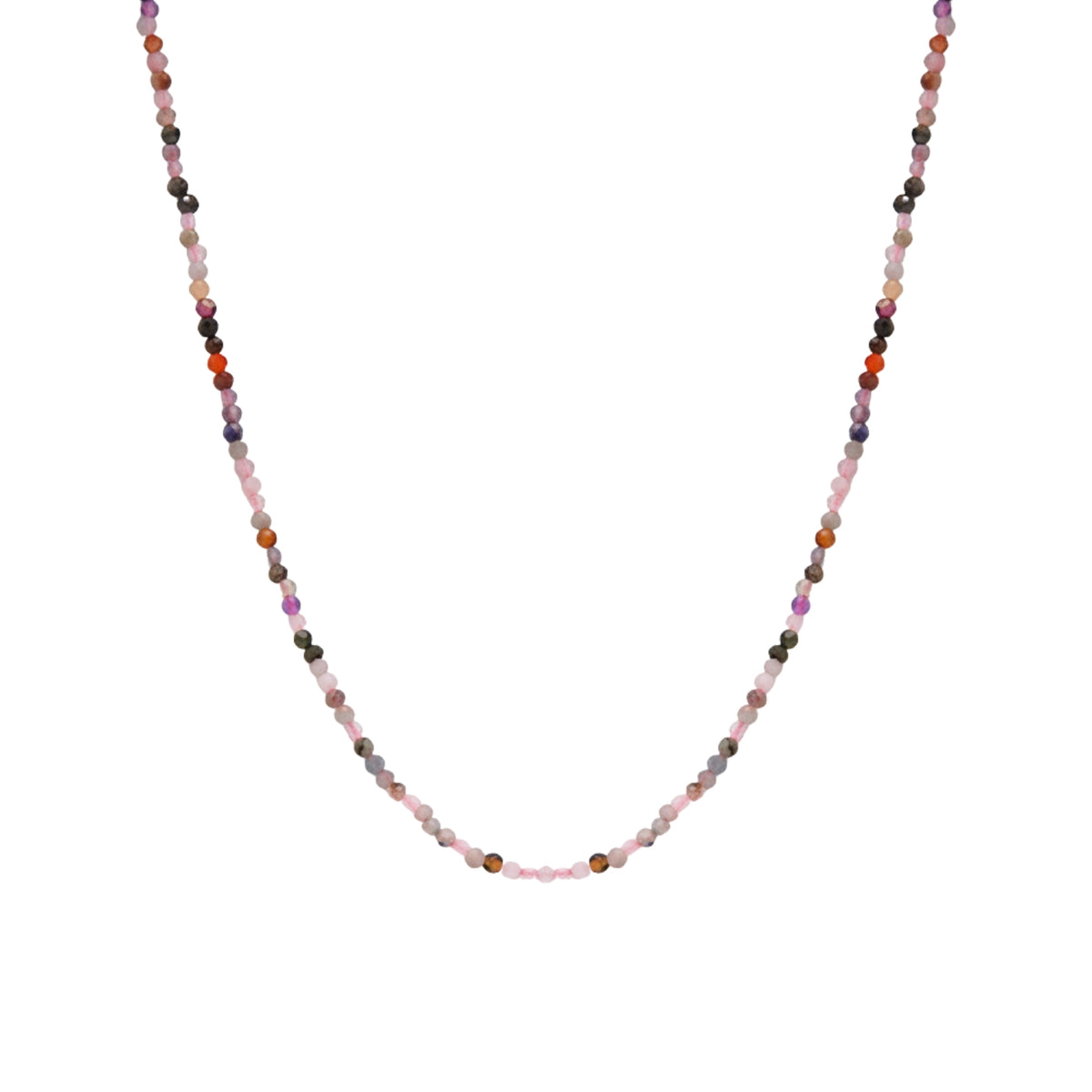 Fine Multicolor Tourmaline Sterling Silver Necklace