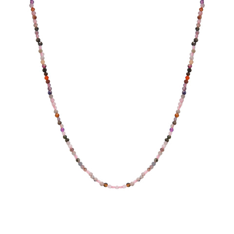Fine Multicolor Tourmaline Sterling Silver Necklace
