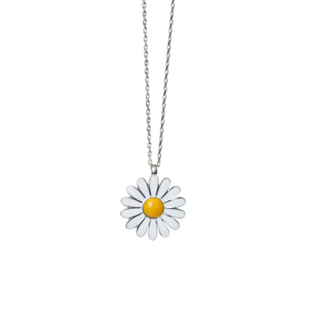 Sterling Silver Daisy Pendant Necklace