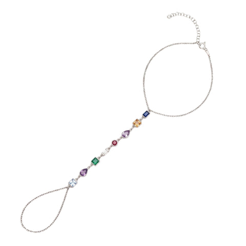 Sterling Silver Kaledioscope Hand Chain