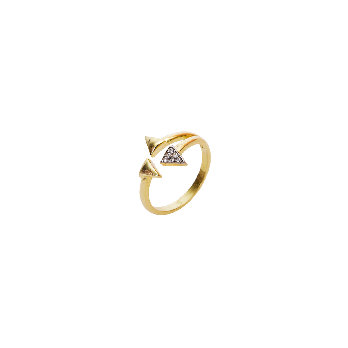 Sterling Silver Multiple Triangle Adjustable Ring