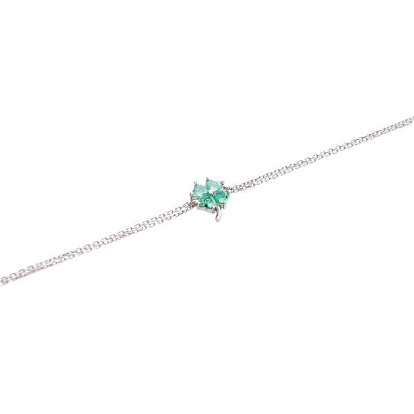 Sterling Silver Four Leaves Clover Bracelet
