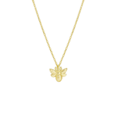 Sterling Silver Bee Pendant Chain Necklace