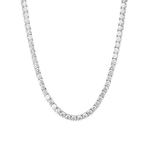 Sterling Silver 4mm Tennis Necklace