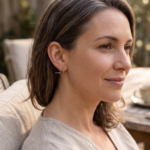 9ct Solid Gold Hoop Earrings Set