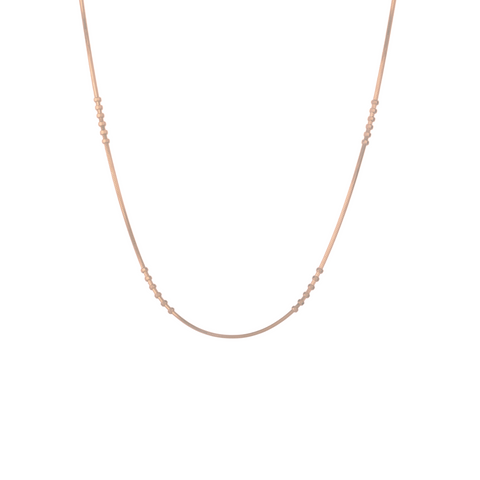 Six Beads Sterling Silver Necklace Chain