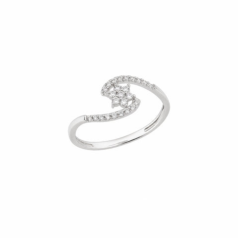 Star Swirl Sterling Silver Ring