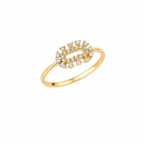 Oval Wreath Sterling Silver Ring
