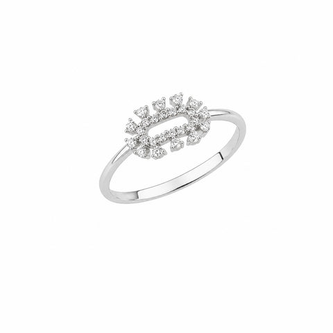 Oval Wreath Sterling Silver Ring