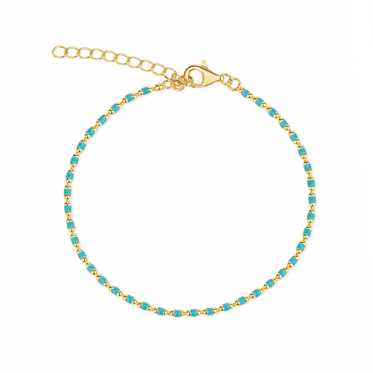 Eau de Nil Enamel Mine Beaded Bracelet