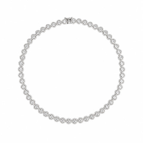 Grand Halo Sterling Silver Statement Necklace