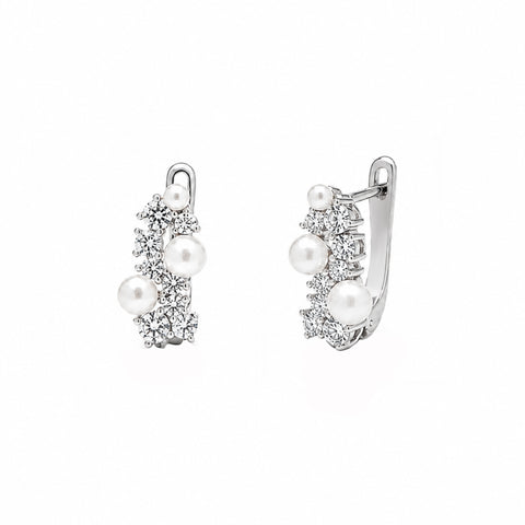 Pearl Radiance Sterling Silver Earrings
