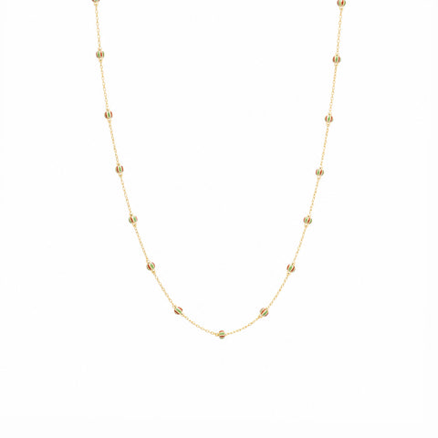 Multicolor Beaded Chain Necklace