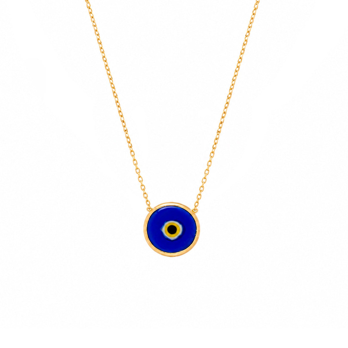 Sterling Silver Real Evil Eye Pendant Necklace