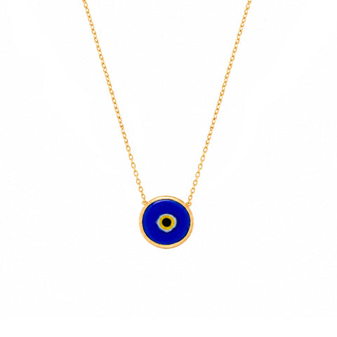 Sterling Silver Real Evil Eye Pendant Necklace