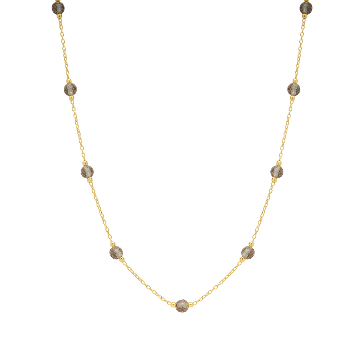 Zultanite Beads Sterling Silver Satellite Necklace