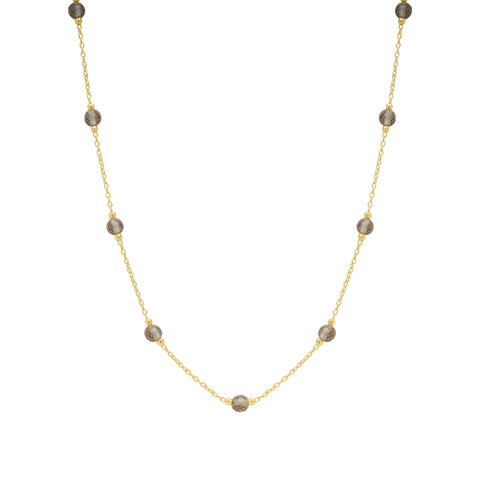 Zultanite Beads Sterling Silver Satellite Necklace