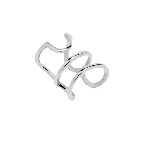Sterling Silver Multi-Row Pinky Ring
