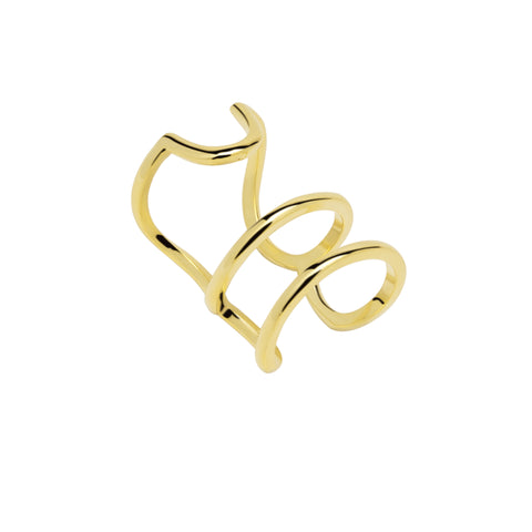 Sterling Silver Multi-Row Pinky Ring