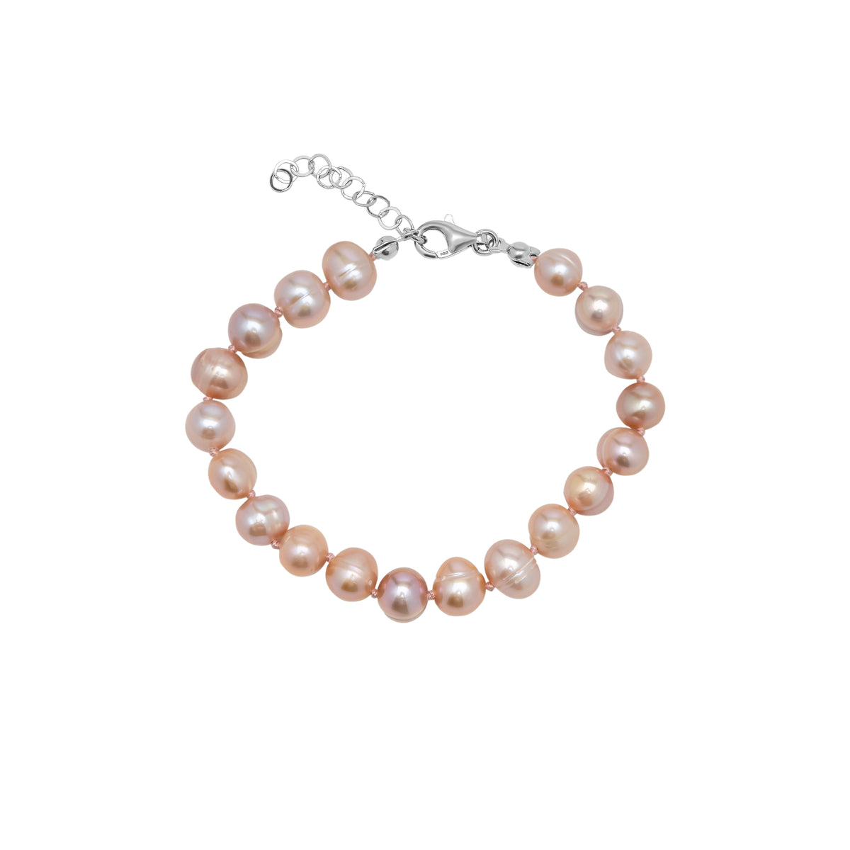 Natural Freshwater Real Purple Pearl Strand Bracelet