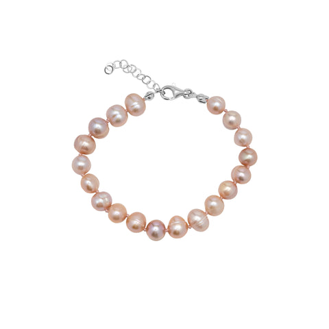 Natural Freshwater Real Purple Pearl Strand Bracelet