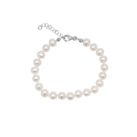 Large Natural Freshwater Pearl Strand Bracelet