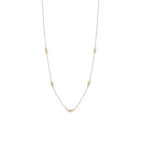 Dorissa Three Bead Sterling Silver Necklace
