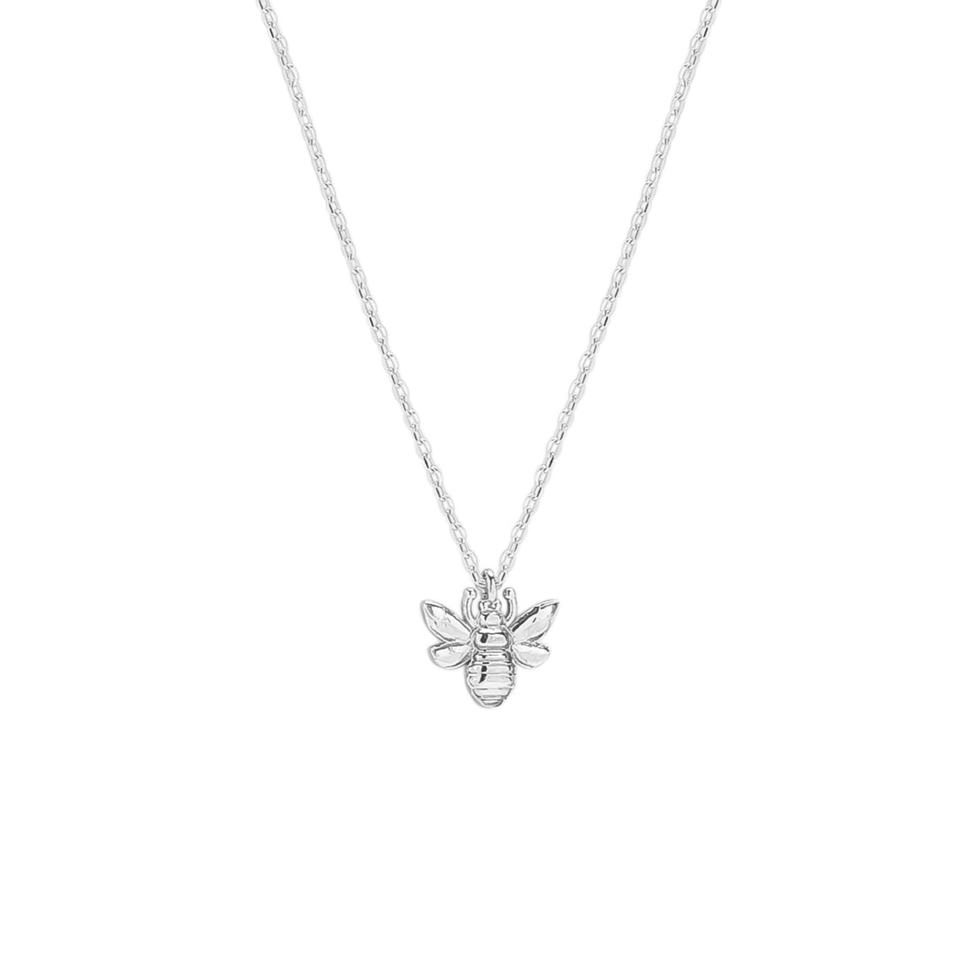 Sterling Silver Bee Pendant Chain Necklace