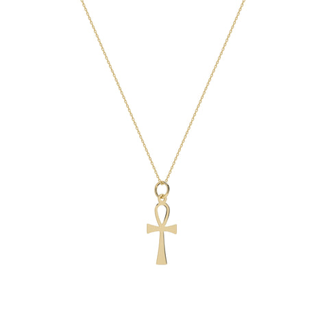 9ct Solid Gold Egyptian Ankh Necklace
