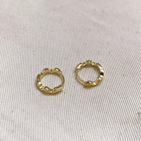 Sterling Silver Wavy Hoop Earrings