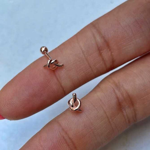 Knot Sterling Silver Piercing Earring