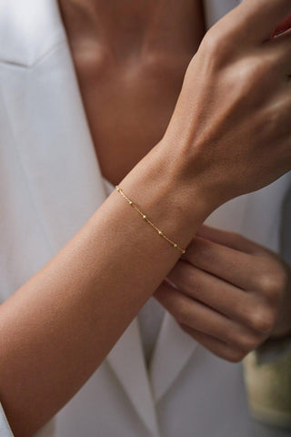 Sterling Silver Beaded Satellite Bracelet Layering Set