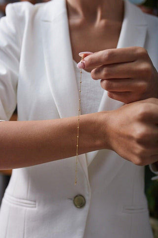 Sterling Silver Beaded Bracelet Layering Set