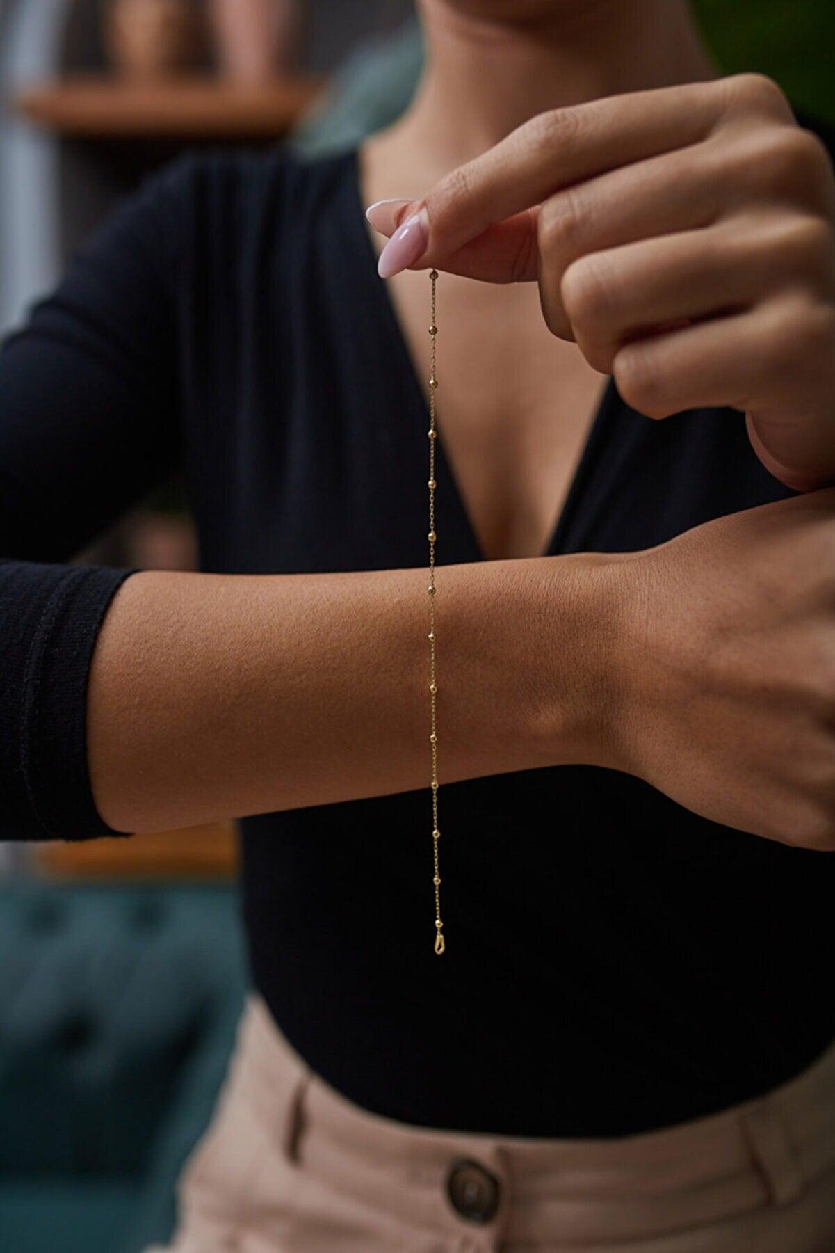 Sterling Silver Beaded Bracelet Layering Set