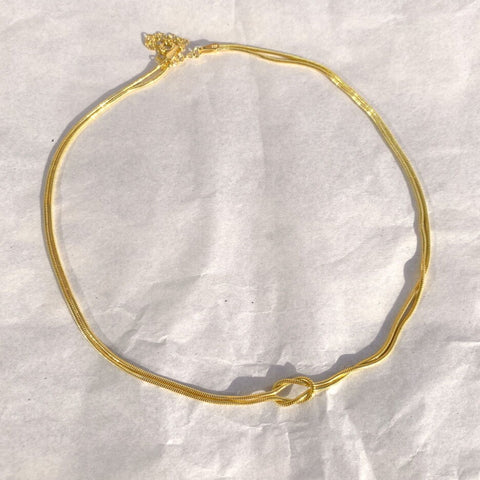 Knot Chain Choker Necklace in Sterling Silver