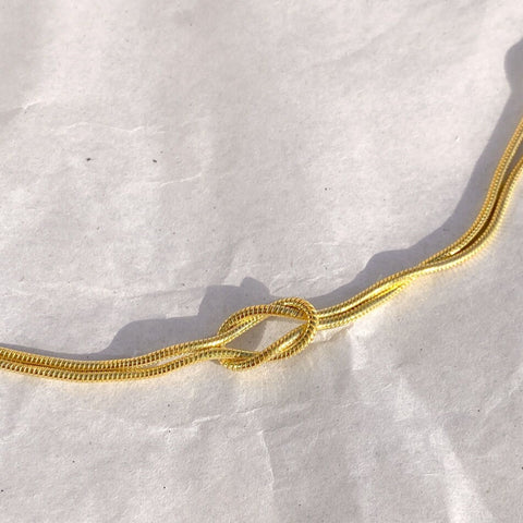 Knot Chain Choker Necklace in Sterling Silver
