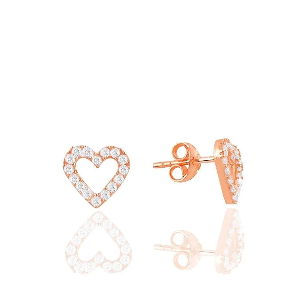 Heart Sterling Silver Stud Earrings