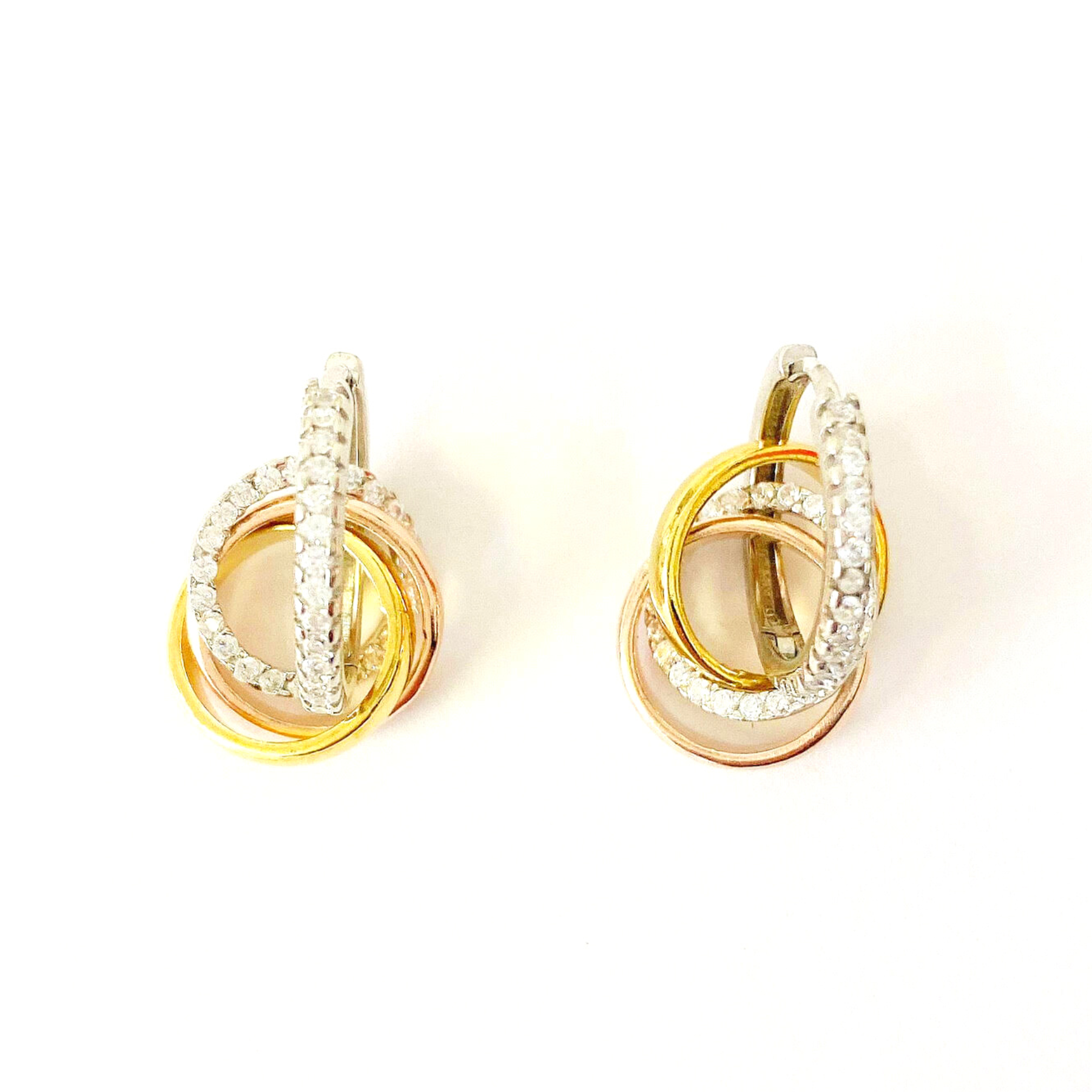 Fancy Cubic Zirconia Hoops Earring