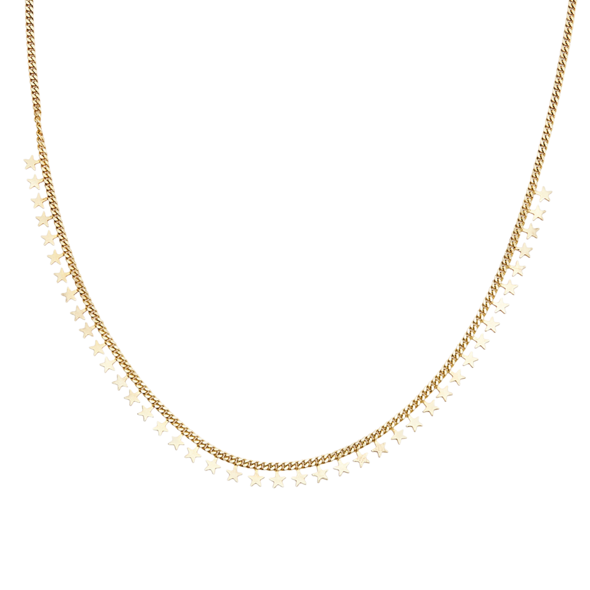 Multiple Star Sterling Silver Necklace Station