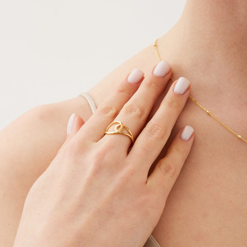 Intercepting Circles Sterling Silver Ring