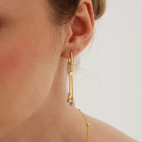 Dorissa Sterling Silver Drop Earrings Multicolor Beads