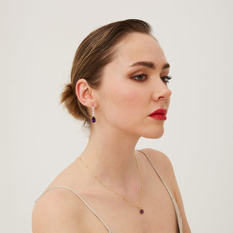Pear Sterling Silver Drop Earrings
