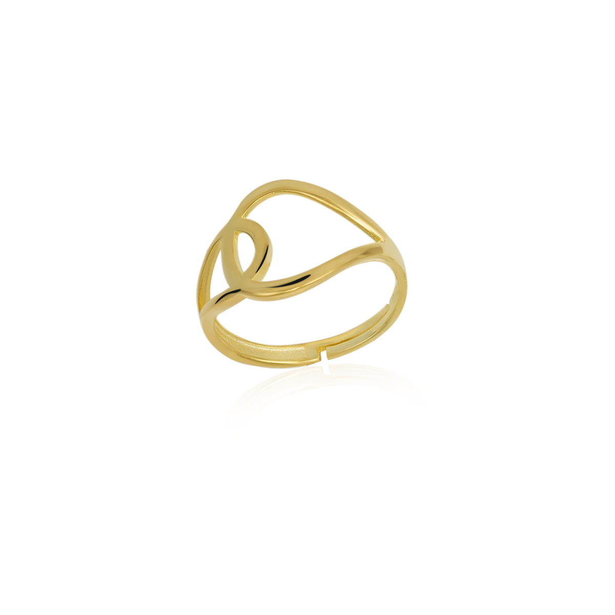 Intercepting Circles Sterling Silver Statement Signature Ring