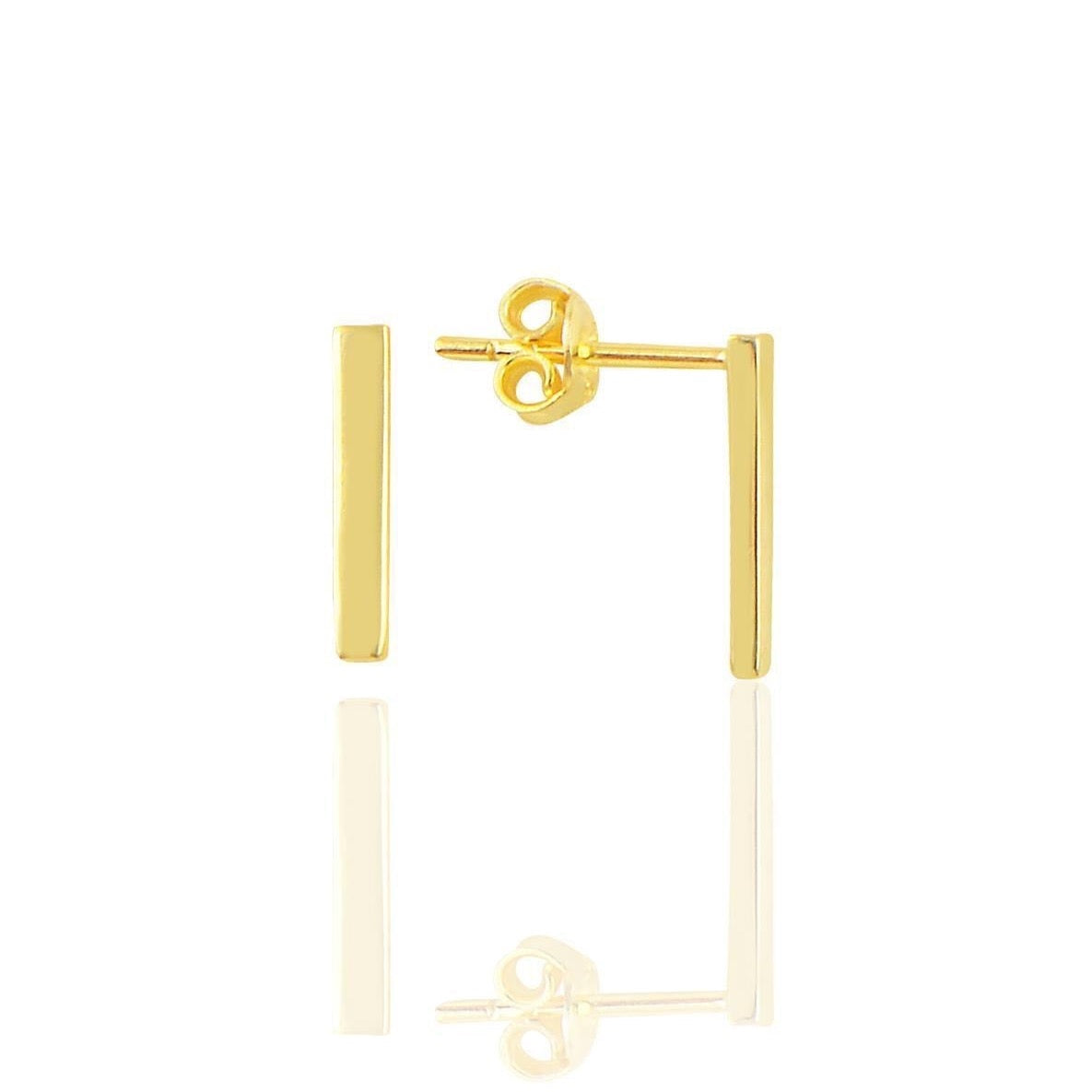 Bar Stud Plain Earrings Sterling Silver