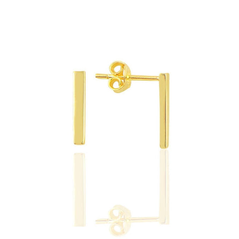 Bar Stud Plain Earrings Sterling Silver