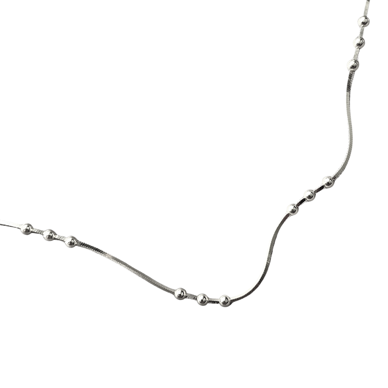 Three Bead Sterling Silver Chain Satellite Necklace - Spero London